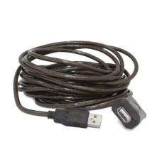 Кабель Cablexpert USB - USB V 2.0 (F/M), активний подовжувач, 5 м, чорний (UAE-01-5M)