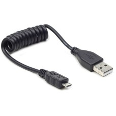 Кабель Cablexpert USB - micro USB V 2.0 (M/M), 0.6 м, спіральний (CC-mUSB2C-AMBM-0.6M)