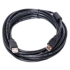 Кабель PowerPlant (KD00AS1215) USB2.0(AM)-USB2.0(AM), 3м, One ferrite, Black
