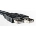 Кабель PowerPlant (KD00AS1215) USB2.0(AM)-USB2.0(AM), 3м, One ferrite, Black