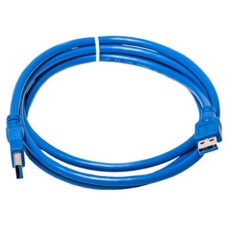 Кабель PowerPlant (KD00AS1228) USB3.0(AM)-USB3.0(AM), 1.5м, синій