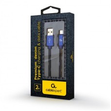 Кабель Cablexpert USB - USB Type-C V 2.0 (M/M), 2 м, синій (CC-USB2J-AMCM-2M-BL)