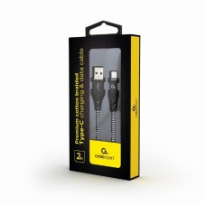 Кабель Cablexpert USB - USB Type-C V 2.0 (M/M), 2 м, Black/White (CC-USB2B-AMCM-2M-BW)