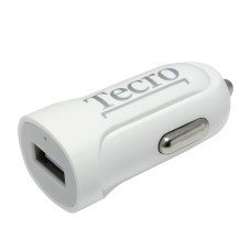 Автомобільний зарядний пристрій Tecro (1USBх2.1A) White (TCR-0121AW)