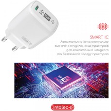 Мережевий зарядний пристрій Intaleo TCGQPD120T (1USBx3A) White (1283126509988) + кабель USB Type С