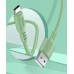 Кабель ColorWay USB - USB Type-C (M/M), soft silicone, 2.4 А, 1 м, Green (CW-CBUC042-GR)