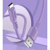 Кабель ColorWay USB - USB Type-C (M/M), soft silicone, 2.4 А, 1 м, Purple (CW-CBUC044-PU)