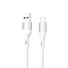 Кабель SkyDolphin S06V LED Smart Power USB - microUSB (M/M) 1 м, White (USB-000558)