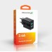 Мережевий зарядний пристрій Grand-X CH-15B (2xUSB 2.1A) Black