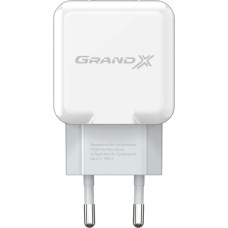 Мережевий зарядний пристрій Grand-X (1xUSB 2.1A) White (CH-03W)