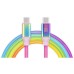 Кабель REAL-EL Premium USB Type-C - USB Type-C (M/M), 1 м, Rainbow (EL123500053)
