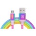 Кабель REAL-EL Premium USB - micro USB (M/M), 1 м, Rainbow (EL123500052)