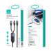 Кабель Usams US-SJ550 U71 USB Type-C - Lightning + USB Type-C (M/M), 100W, 1.2 м, Black (6958444977065)