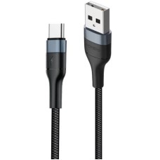 Кабель Foneng X51 Spiral Braided Cable USB - USB Type-C (M/M), 3 A, 1 м, Black (X51-CA-TC)