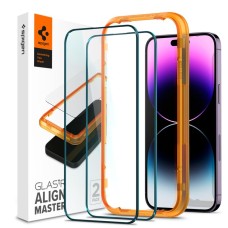 Захисне скло Spigen Glas.tR AlignMaster FC для Apple iPhone 14 Pro Max, Black, 2шт (AGL05204)