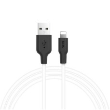 Кабель Hoco X21 Plus Silicone USB - Lightning (M/M), 1 м, Black/White (D25701)