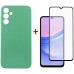 Чохол-накладка Dengos для Samsung Galaxy A15 SM-A155 Mint (DG-KM-59) + захисне скло