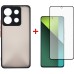 Чохол-накладка Dengos для Xiaomi Redmi Note 13 Pro 5G Black (DG-KM-68) + захисне скло