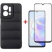 Чохол-накладка Dengos для Huawei Honor x7a Black (DG-KM-55) + захисне скло