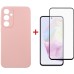 Чохол-накладка Dengos для Samsung Galaxy A35 SM-A356 Pink (DG-KM-91) + захисне скло