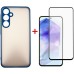 Чохол-накладка Dengos для Samsung Galaxy A55 SM-A556 Blue (DG-KM-93) + захисне скло
