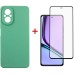 Чохол-накладка Dengos для Realme C67 Mint (DG-KM-100) + захисне скло