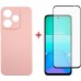 Чохол-накладка Dengos для Xiaomi Redmi 13 4G Pink (DG-KM-99) + захисне скло