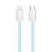 Кабель ColorWay Lightning + USB Type-C (M/M), 3.0 А, 1 м, Blue (CW-CBPDCL061-BL)