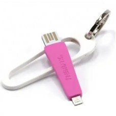 Кабель Remax RC-024i Portable USB - Lightning (M/M), 0.07 м Pink (2000700004658)
