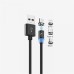 Кабель SkyDolphin S59KIT Magnetic USB - Lightning + microUSB + Type-C (M/M) 1 м, Black (SDUSB-000547)