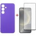 Чохол-накладка Dengos для Samsung Galaxy S24 SM-S921 Purple (DG-KM-102) + захисне скло