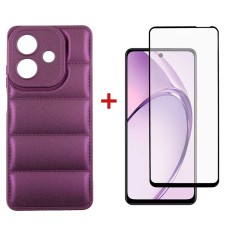 Чохол-накладка Dengos Soft для Oppo A3X Purple (DG-KM-125) + захисне скло Чохол-накладка Dengos Soft для Oppo A3X Purple (DG-KM-125) + захисне скло