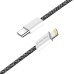 Кабель ColorWay USB Type-C - Lightning (M/M), (braided cotton) (PD Fast Charging 27W), 2 м, Black (CW-CBPDCL068-BK)