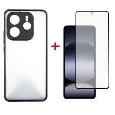 Чохол-накладка Dengos Matt для Xiaomi Redmi Note 14 Pro Black (DG-KM-128) + захисне скло