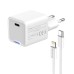 Мережевий зарядний пристрій ColorWay GaN Mini 20W PD Port PPS USB-C White (CW-CHS059PD-WT) + кабель Lightning