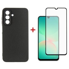 Чохол-накладка Dengos Carbon для Samsung Galaxy A26 SM-A266 Black (DG-KM-137) + захисне скло