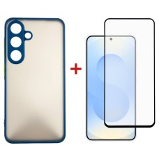 Чохол-накладка Dengos Matt для Samsung Galaxy S25 SM-S931 Blue (DG-KM-142) + захисне скло