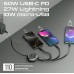 Кабель Promate USB Type-C - USB Type-C Lightning microUSB (M/M), 3A, 60W, 1.1 м, Black (triocord-r.black)