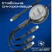 Кабель Promate USB Type-C - USB Type-C Lightning microUSB (M/M), 3A, 60W, 1.1 м, Black (triocord-r.black)