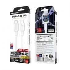 Кабель WK WDC-168 USB Type-C - Lightning (M/M), 1 м, 20W, White (6941027631652)