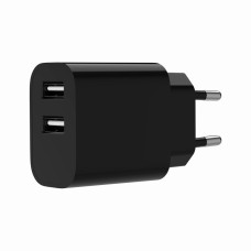 Мережевий зарядний пристрій Gembird (2USBх2.4A 12W) Black (TA-UC-2A12-01-BK)