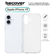 Чохол-накладка BeCover Anti-Shock для Apple iPhone 17 Clear (713793)