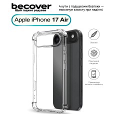 Чохол-накладка BeCover Anti-Shock для Apple iPhone 17 Air Clear (713795)