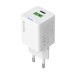 Мережевий зарядний пристрій ColorWay GaN Mini 20W PD Port PPS USB (Type-C PD + USB QC4.0) White (CW-CHS062PD-WT)